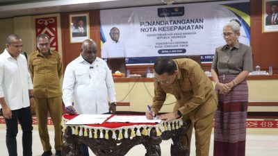 Melki Laka Lena dan Natalius Pigai Teken Kesepakatan Penguatan HAM di NTT