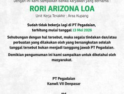 Pemberitahuan Kepada Masyarakat Kupang oleh Pegadaian Kanwil VII Denpasar