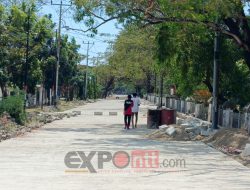 Progres 77 Persen, Jalan Samping GOR Ditargetkan Selesai 11 September