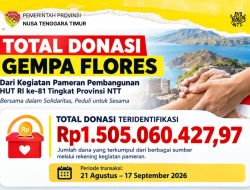 Pemprov NTT Berhasil Himpun Donasi Rp1,5 Miliar untuk Gempa Flores